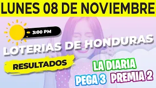 Sorteo 3PM Loto Honduras, La Diaria, Pega 3, Premia 2, Lunes 8 de Noviembre del 2021 | Ganador 😱🤑💰💵