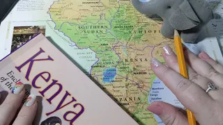 ASMR ~ Kenya History & Geography ~ Soft Spoken Map Tracing Page Turning
