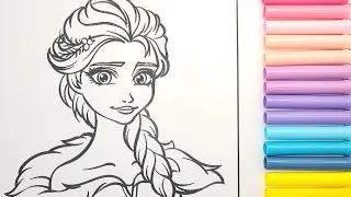 Disney Frozen Elsa, Anna,Olaf Coloring Book Pages#arrtx30a#arrtxmetallicmarkers #arrtxacrylicmarkers