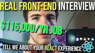 REAL Front-End Developer INTERVIEW ($115,000 / Year) #grindreel #javascript