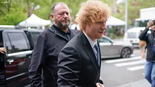 Ed Sheeran, on guitar, gets musical with a New York jury