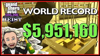 WORLD RECORD Vault Haul $5,951,160 | Silent & Sneaky Casino Heist | GTA Online