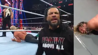 Roman Reigns & The Rock Brutal Attack Seth Rollins & Cody Rhodes Raw Highlight
