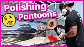 How To Polish Pontoons & Remove Sharkhide Metal Protectant | Boat Detailing Tutorial