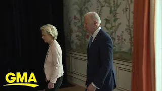 Biden heads to Poland after meeting with NATO allies l GMA