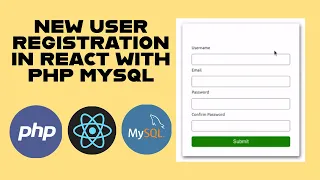 New User Registration in React with PHP MySQL