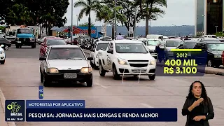 Motoristas app: pesquisa aponta jornadas mais longas e renda menor