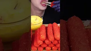 Asmr Cheesy Hot Crunchy Sausages Eating 😋😋🌭