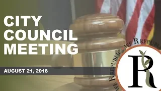 Republic, Missouri City Council Meeting on Tuesday, August 21, 2018