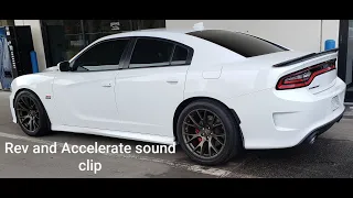 dodge charger 392 scatpack cammed  rev and accelerate sound clip