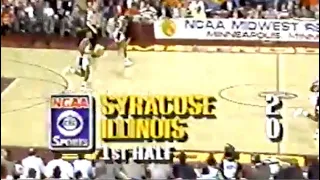 Syracuse vs Illinois 1989 NCAA Regional Final Basketball Full Game-Extra Postgame in Description VHS