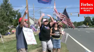 Trump Supporters Demonstrate Outside Ex-President's Golf Club