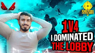 This Is How You Dominate The LOBBY🔥|1V4 PUBG