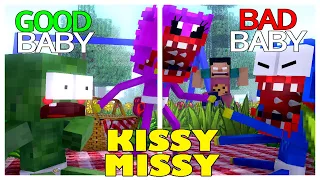 Monster School : BABY ZOMBIE AND HUGGY MEET BABY KISSY MISSY -  Minecraft Animation