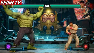 Hulk & Winter Soldier vs Ryu & Chun-Li (Hardest AI) - Marvel vs Capcom: Infinite