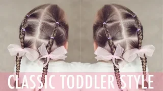 Little Girl Hairstyle with Braids | Brown Haired Bliss