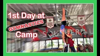 1st DAY at GYMNASTICS CAMP | Flippin' Katie