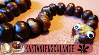 Kastanienschlange | Basteln mit Kastanien | Basteln im Herbst