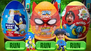 Tag with Ryan vs Vlad and Niki vs Sonic Dash - Mystery Surprise Egg Search Video