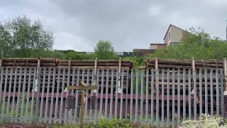 Timber train trials 800 tons of logs. Cambrian Line (4K).