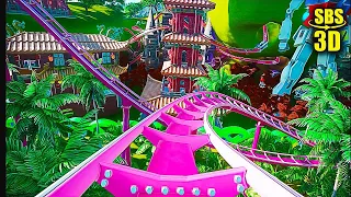 3D TROPICAL: MAGICAL WORLD | Roller Coasters | VR Vídeo 3D SBS [Google Cardboard • VR Box]