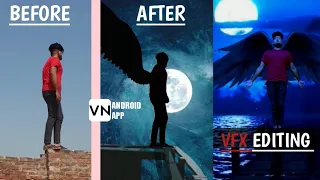 VFX Editing In Android | Video Background change🎴| VN app⚙ | Evil wings | ♨