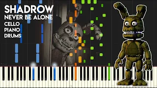 Shadrow - Never Be Alone | Piano + Cello + Drums Cover, free sheet