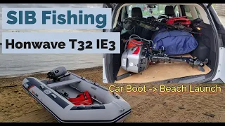 SIB Fishing UK Honwave T32 IE3 setup assembly beach launch