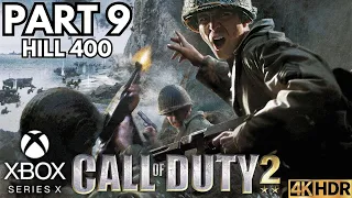 CALL OF DUTY 2 CAMPAIGN WALKTHROUGH PART 9 | HILL 400 | XBOX SERIES X|S | 4K HDR (NO COMMENTARY)