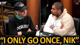 Bill Klein The Billionaire In A SICK SPOT After Airball Jams $200,000 Preflop @HustlerCasinoLive