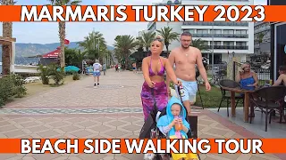 Marmaris Turkey 2023 Beach Side 1JUNE Walking Tour | 4K UHD 60FPS