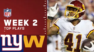 Washington Football Team Top Plays vs. New York Giants in INSANE Win! | NFL Week 2 Highlights