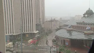 View from New Orleans as Category 4 Hurricane Ida hits