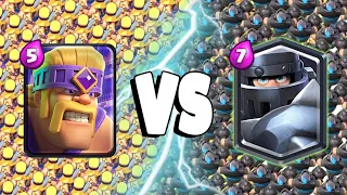 EVOLVED BARBARIANS Vs MEGA KNIGHT - Clash Royale Battle