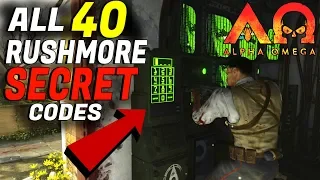 *NEW* ALL 40 RUSHMORE SECRET EASTER EGG CODES - ALPHA OMEGA | Call Of Duty: Zombies DLC 3