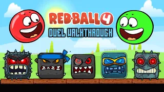 RED BALL 4: DUEL WALKTHROUGH RED BALL VS GREEN BALL ALL LEVELS (1-75) GAMEPLAY VOLUME 1,2,3,4,5