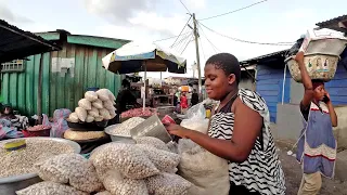 LOCAL CHEAP FOOD MARKET IN GHANA, ACCRA