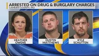 Three people arrested on drug & burglary charges