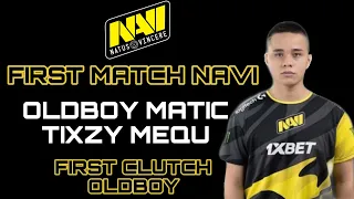 OLDBOY FIRST MATCH NAVI | TIXZY, MEQU, MATIC, NATUS VINCERE PUBG MOBILE