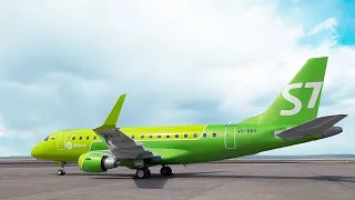 Перелет/ Абакан - Новосибирск/ АК S7 Airlines/ embraer 170