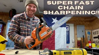 Chainsaw Chain Electric Sharpener Test - EzzDoo