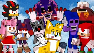 "Chasing" but everyone Sings it - Tails.exe x Friday Night Funkin' Minecraft Animation (FNF) #2