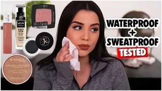 AFFORDABLE SWEATPROOF/WATERPROOF MAKEUP TUTORIAL TESTED! | MakeupByAmarie