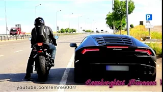 REAL Lamborghini Huracan VS CBR 1000RR