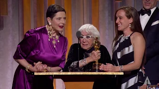 Lina Wertmüller receives an Honorary Award at the 2019 Governors Awards