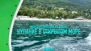 Морская прогулка на катере. Встреча с дельфинами. Абхазия 2021