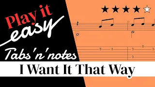 I Want It That Way - Backstreet Boys guitar tab & notes