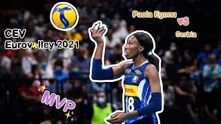 Paola Egonu (อีโกนู) | Italy VS Serbia | Final CEV Eurovolley 2021 | MVP | Volleyball Highlights