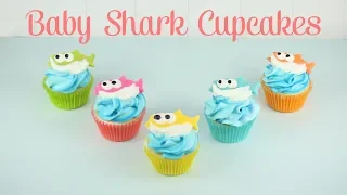 Baby Shark Cupcake Toppers - Molded Candy Coating