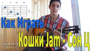 #15 Как Играть "Кошки Jam - Сон Ц" на гитаре ( Видео Разбор Песни ) / Уроки Игры На Гитаре